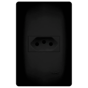 TOMADA PRETA 2P+T 10A/250V C/P SHP - FAME