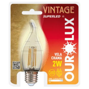 LAMPADA  LED VELA CHAMA 2W BIV 2400K- OUROLUX