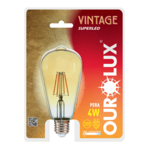 LAMPADA   LED PERA ST64 4W BIV 2400K- OUROLUX