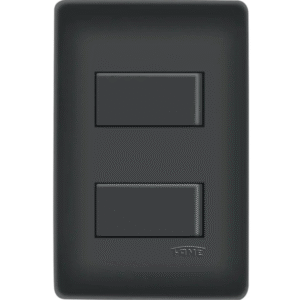 2 INTERRUPTORES SIMPLES PRETO FAME