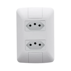 TOMADA DUPLA 2P+ T 10A 250V~ 4X2 ARIA- TRAMONTINA