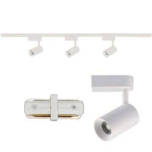 TRACK LIGHT 1M C/03 SPOTS REDONDOS LED 30 3X7W 6500K BRANCO OUTOVOLT UNICO- G LIGHT